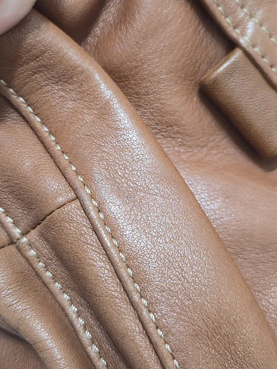 Fossil Leather Tote Bag with Front Pockets - Brown - Picture 5 of 10